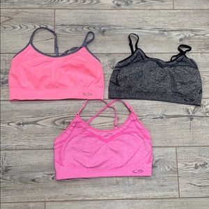 C9 Seamless Sports Bras - Lot of 3 Hot Pink & Grey